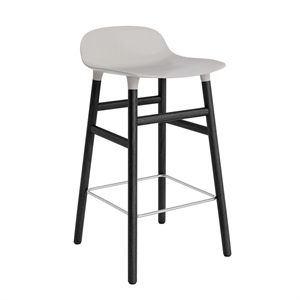 Normann Copenhagen - Form Barstool 65 cm - Varm grå/Sort eg